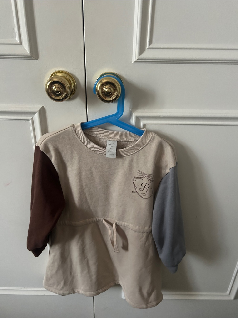 Rylee + Cru Beige Colorblock dress sis 4